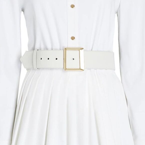 Sergio Hudson Square Buckle Wide Leather Belt size 12 main image 5